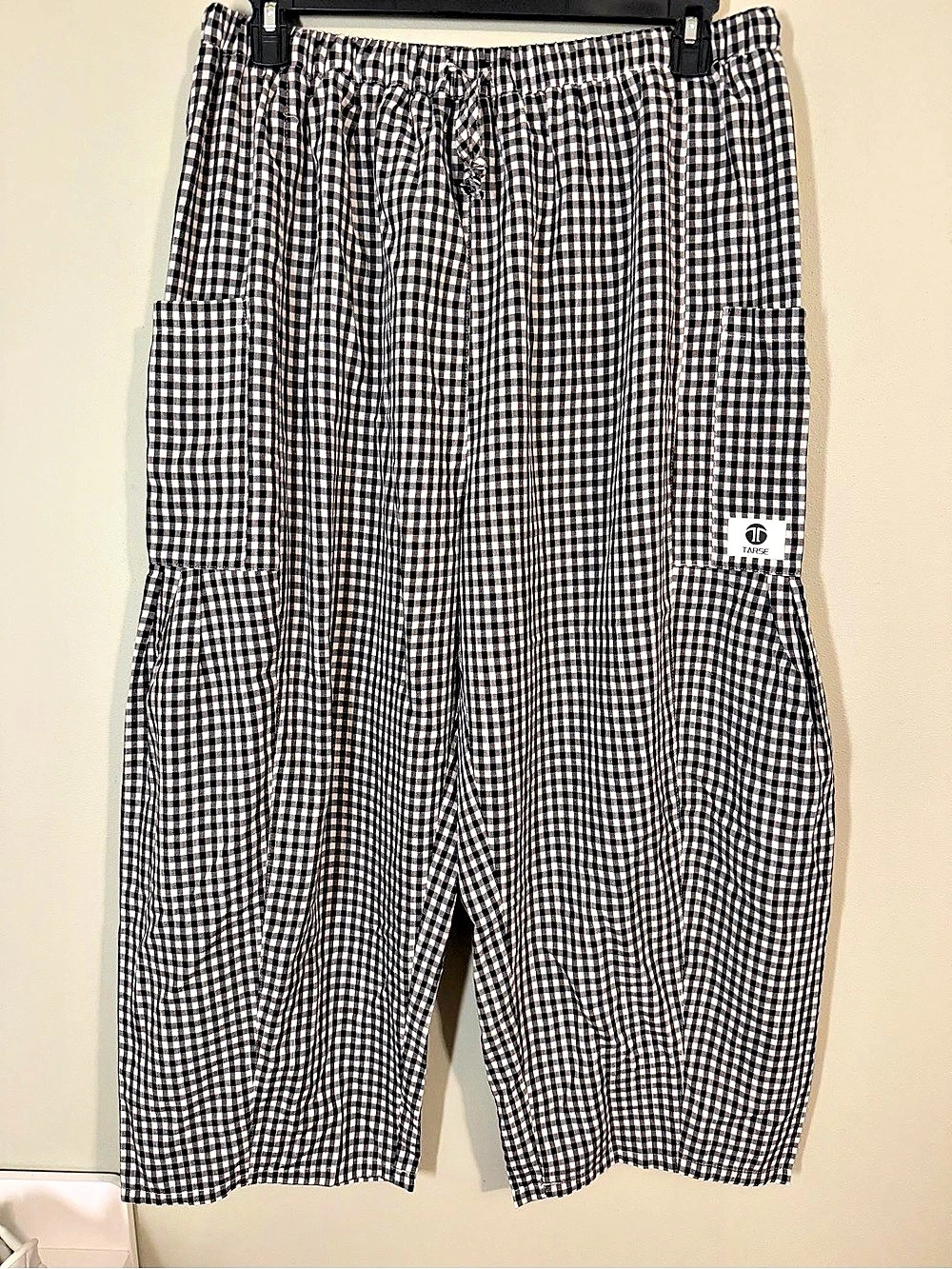 Tara's Checkered Cargo Pants Wide Leg Size XL New